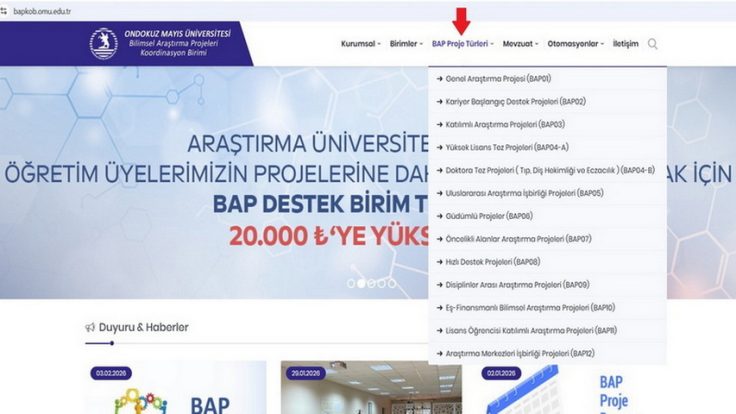 BAP Proje Bilgi Kartları Oluşturuldu